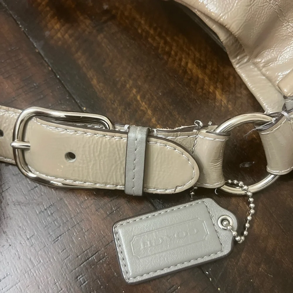 Coach Tan Leather Shoulder Bag with Relaxed Silhouette# 19755